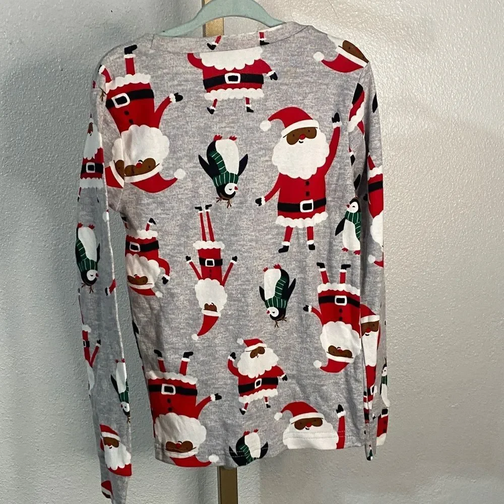Carter's black Santa PJ top- Size 6